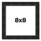 8x8 Thin Barnwood Picture Frame with UV-Resistant Acrylic & Acid Free Backing, Available in 2 Paint Finishes - Grey and Black
